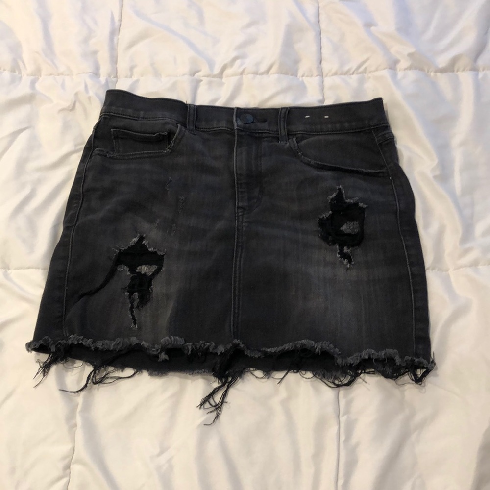 black denim skirt